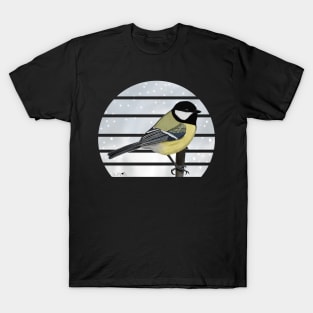 Great Titmouse Bird Illustration T-Shirt